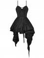 Black Gothic Irregular Frilly Short Party Dress