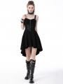 Black Gothic Punk Rebel Girl High Low Dress