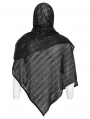 Black Gothic Post Apocalyptic Gauze Scarf for Men