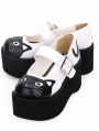 Black Cat Pattern Sweet Lolita Platform Shoes