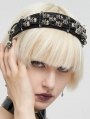 Black and Silver Skull Gothic Punk Fashion Headband for Women